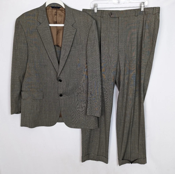 Brooks Brothers 42R/W36 Madison Suit Two Piece Set Plaid Classic Formal Career - Picture 1 of 16